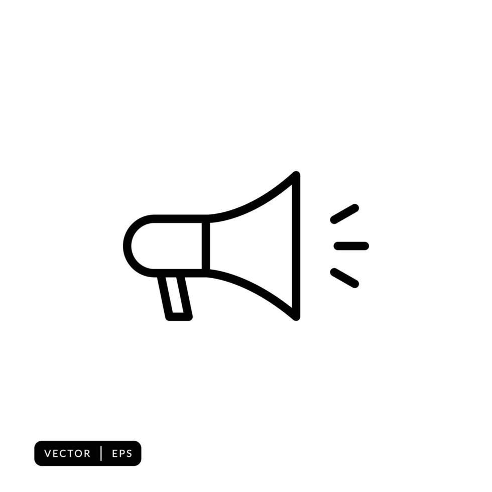 Megaphone Icon Vector - Sign or Symbol
