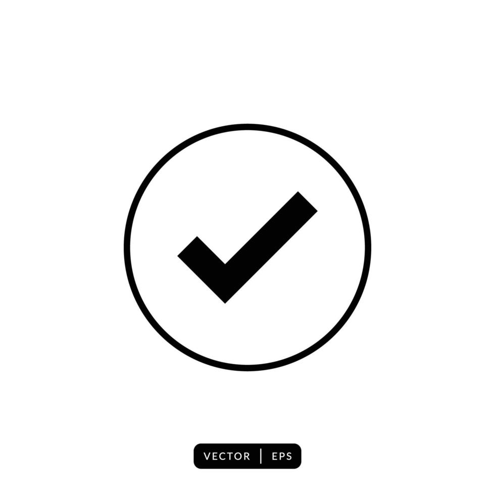 Check Mark Icon Vector - Sign or Symbol