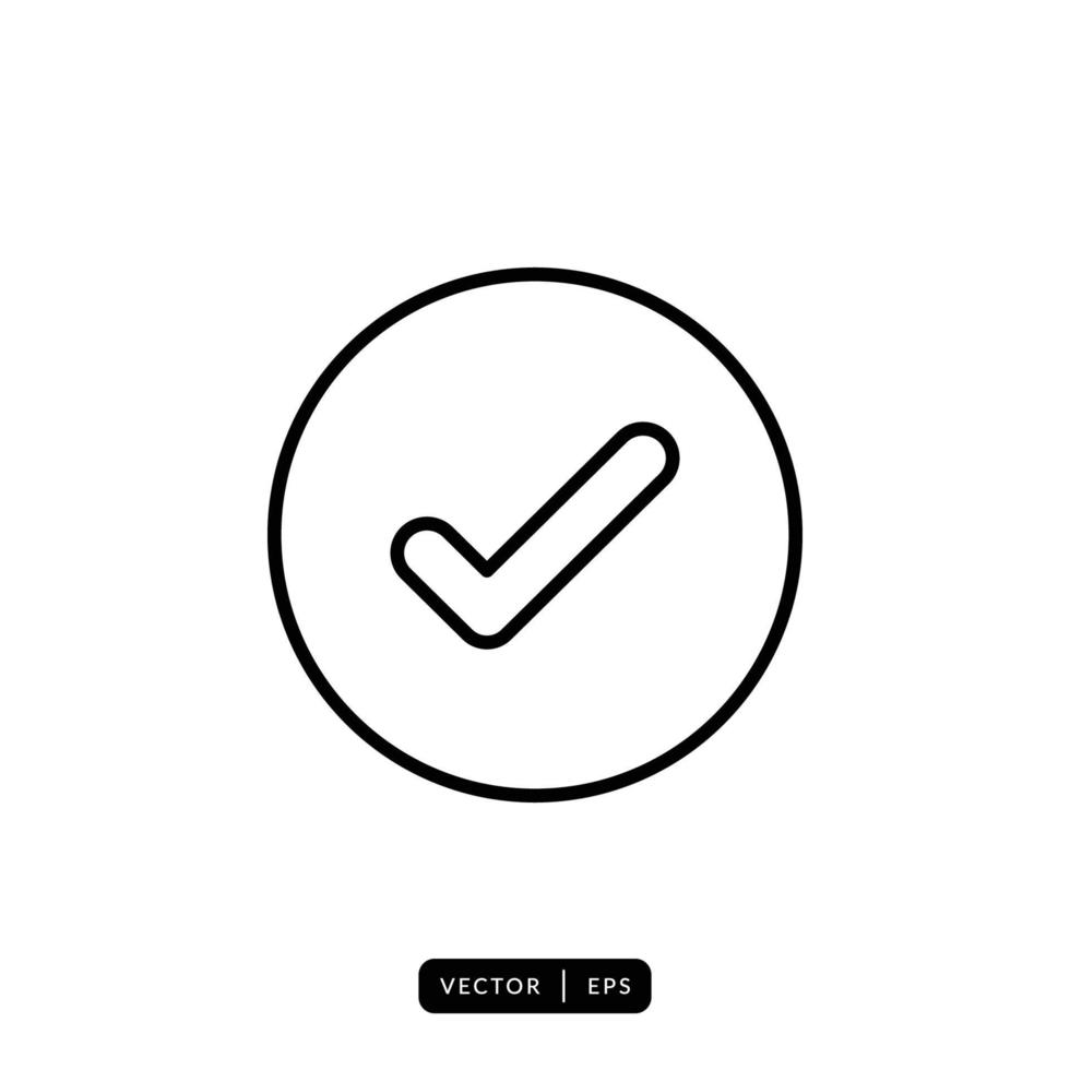 Check Mark Icon Vector - Sign or Symbol