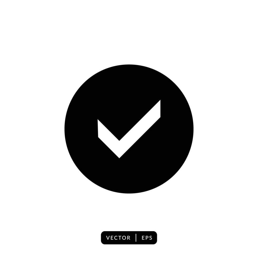 Check Mark Icon Vector - Sign or Symbol