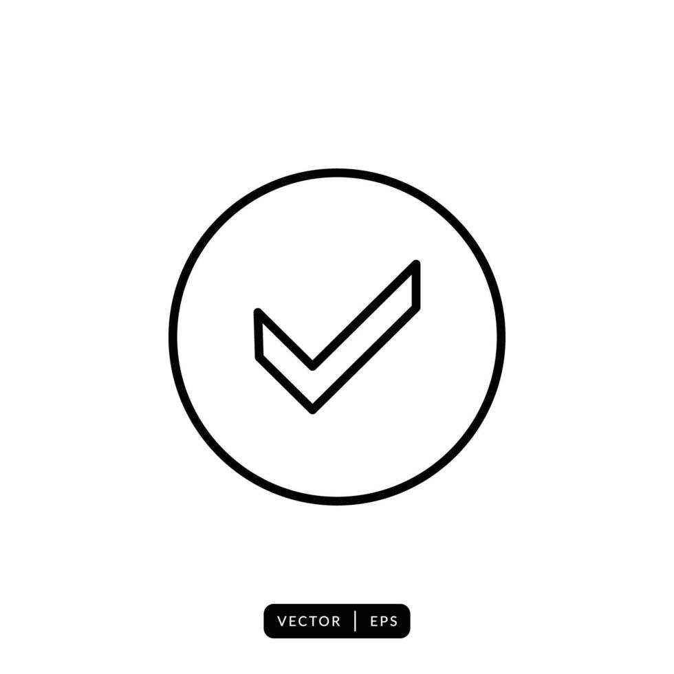 Check Mark Icon Vector - Sign or Symbol