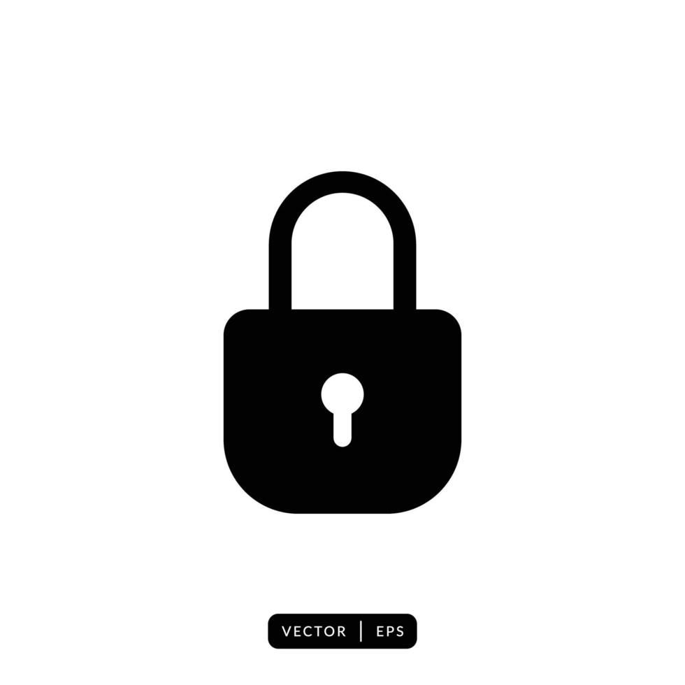 Padlock Icon Vector - Sign or Symbol