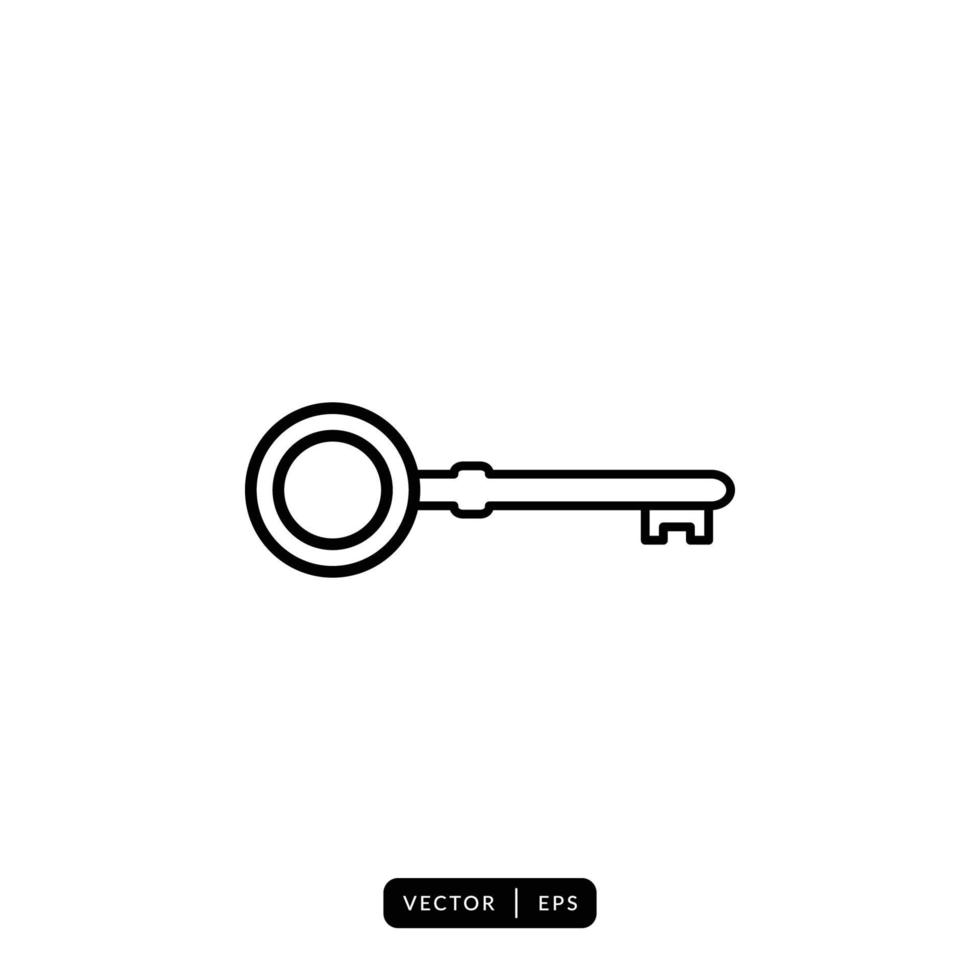 Key Icon Vector - Sign or Symbol