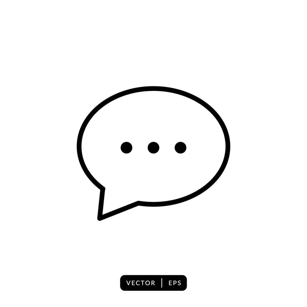 Bubble Speech Icon Vector - Sign or Symbol