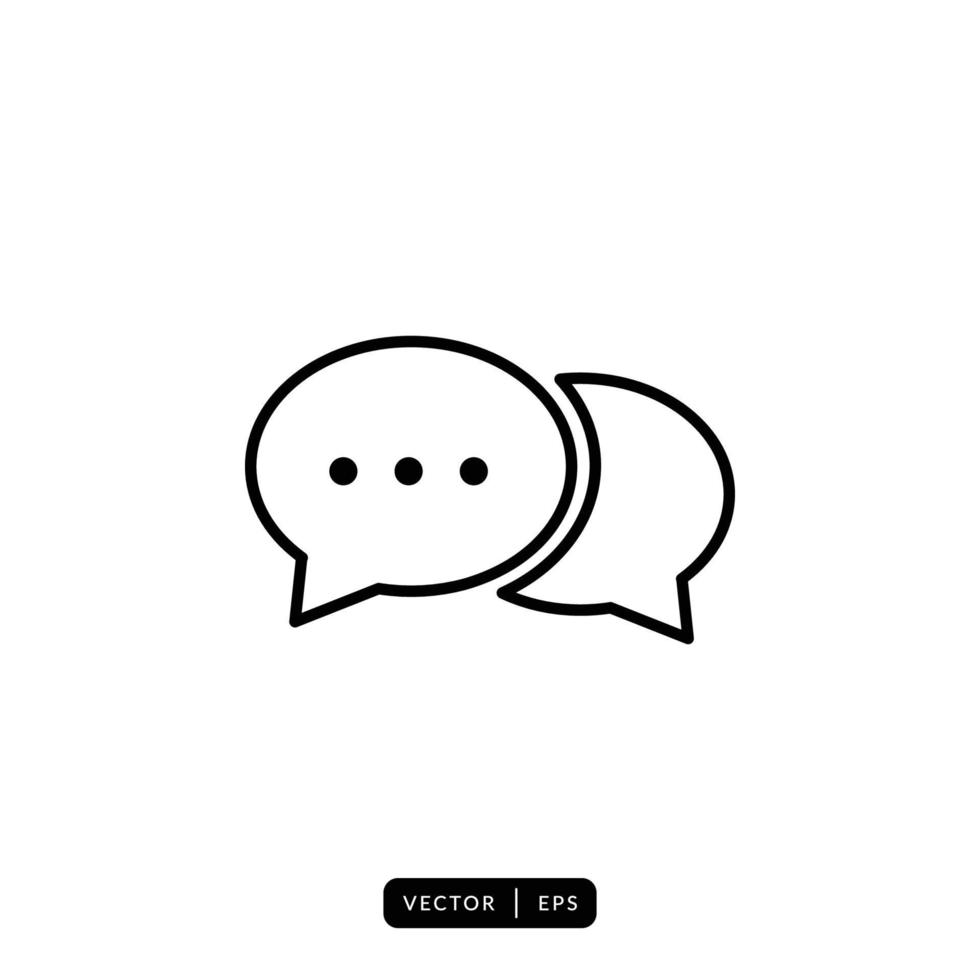 Bubble Speech Icon Vector - Sign or Symbol