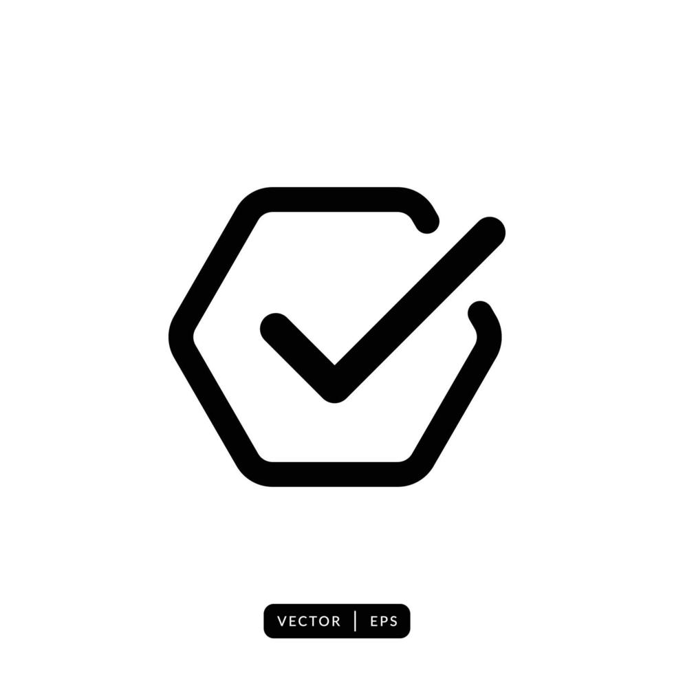 Check Mark Icon Vector - Sign or Symbol