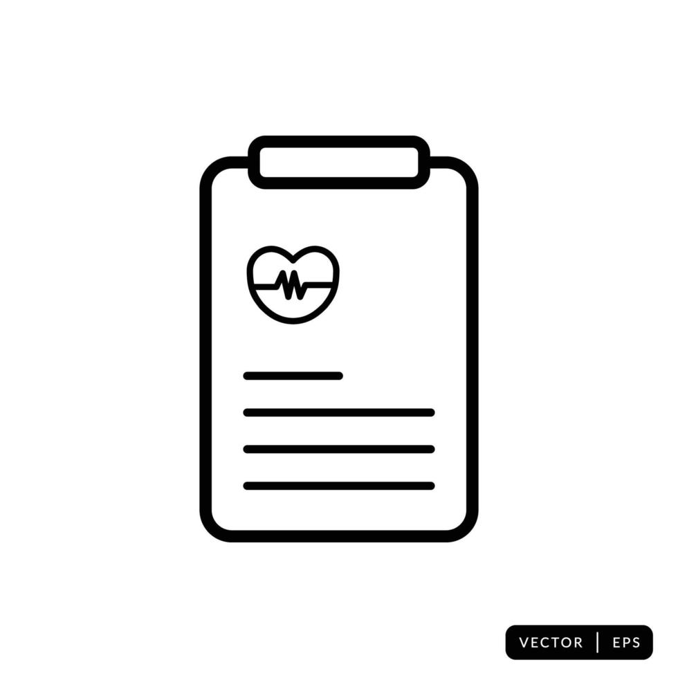 Medical Record Icon Vector - Sign or Symbol