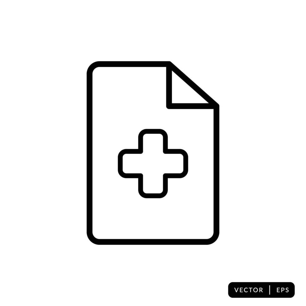 Medical Record Icon Vector - Sign or Symbol