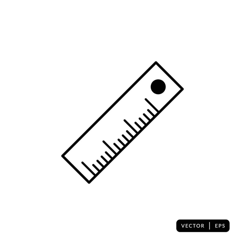 Ruler Icon Vector - Symbol or Sign