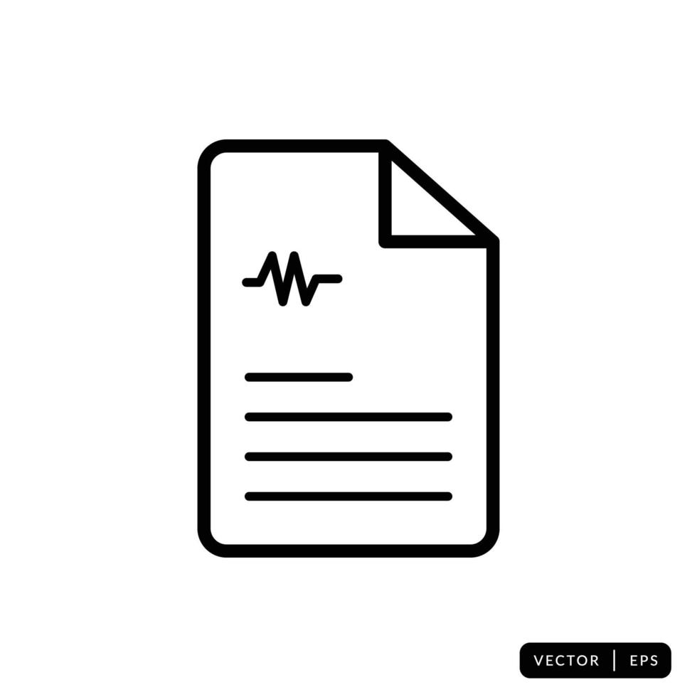 Medical Record Icon Vector - Sign or Symbol