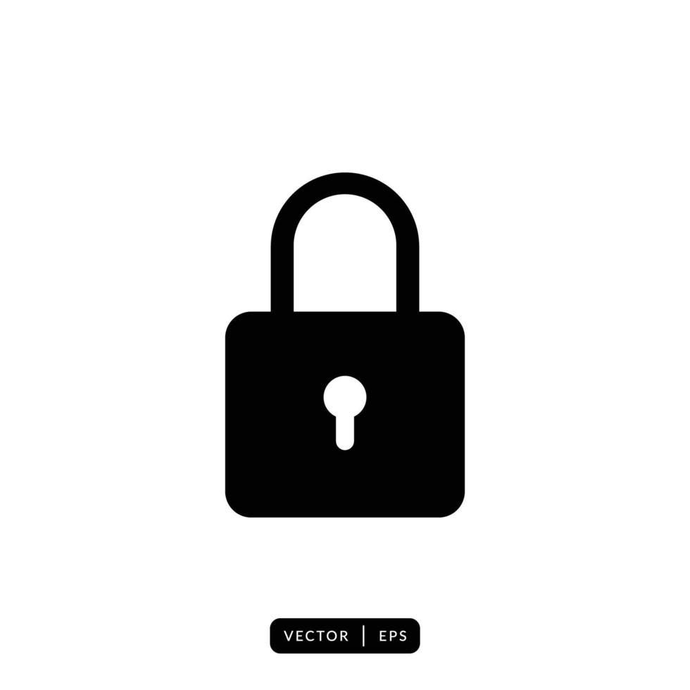 Padlock Icon Vector - Sign or Symbol