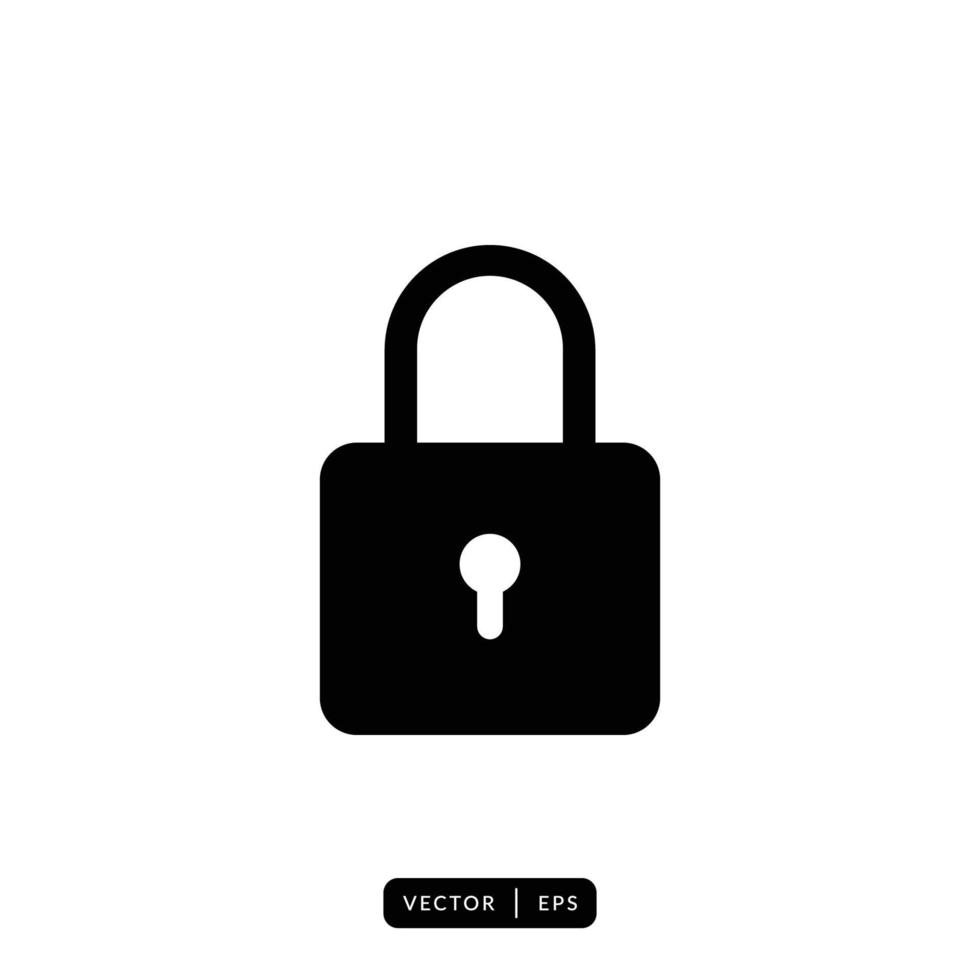 Padlock Icon Vector - Sign or Symbol