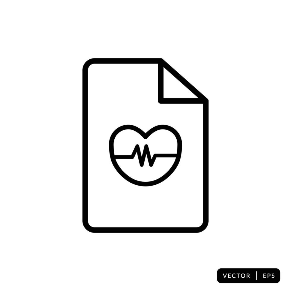 Medical Record Icon Vector - Sign or Symbol