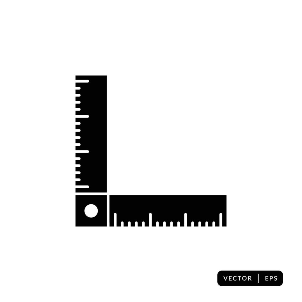 Ruler Icon Vector - Symbol or Sign