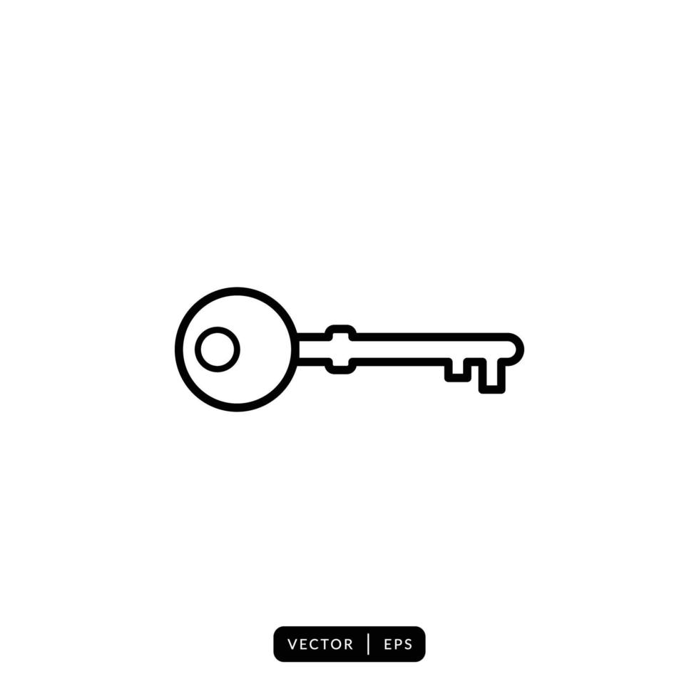 Key Icon Vector - Sign or Symbol