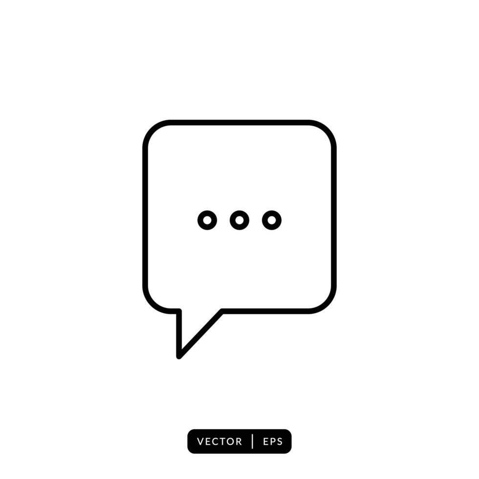 Bubble Speech Icon Vector - Sign or Symbol