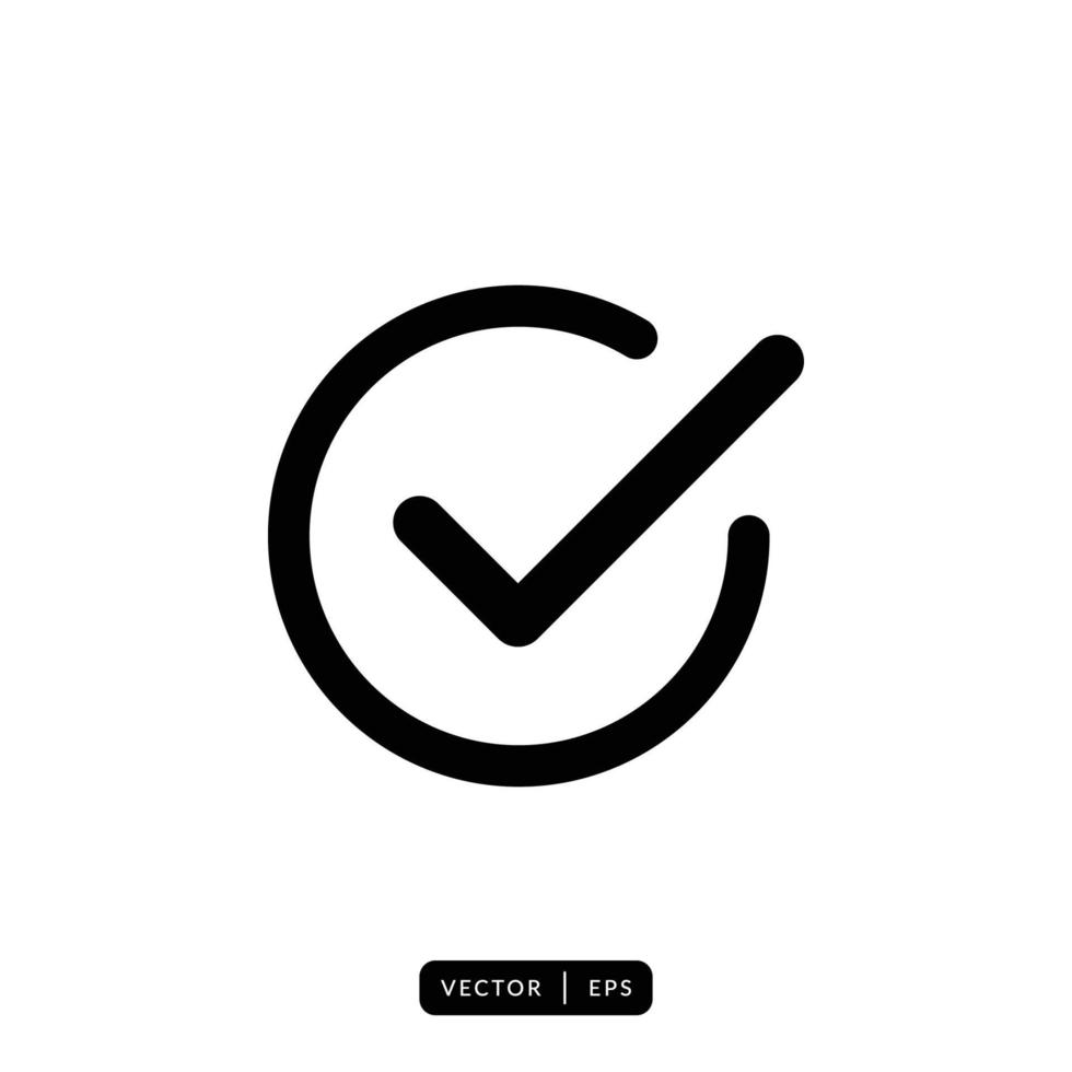 Check Mark Icon Vector - Sign or Symbol