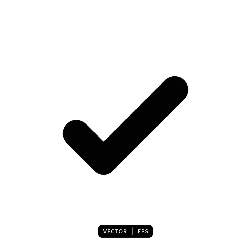 Check Mark Icon Vector - Sign or Symbol
