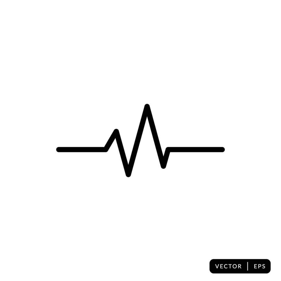 Heartbeat Icon Vector - Sign or Symbol