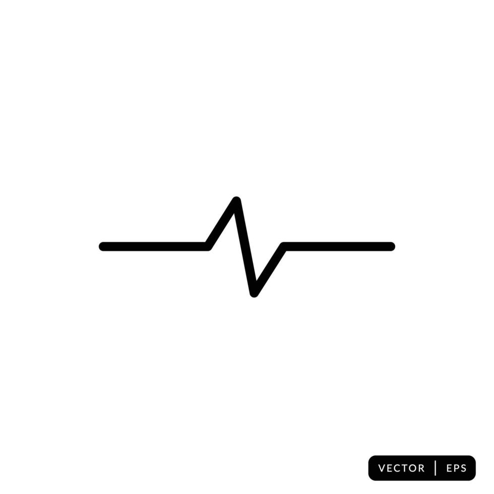 Heartbeat Icon Vector - Sign or Symbol