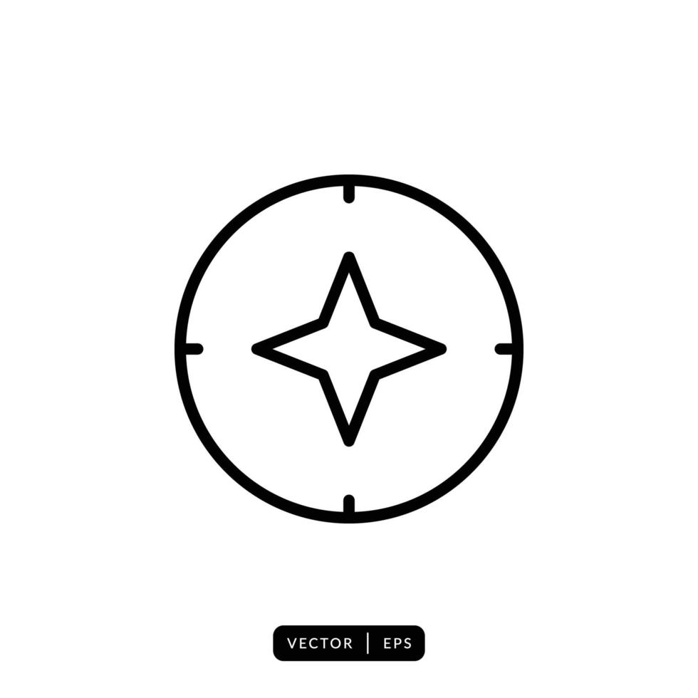 Compass Icon Vector - Sign or Symbol