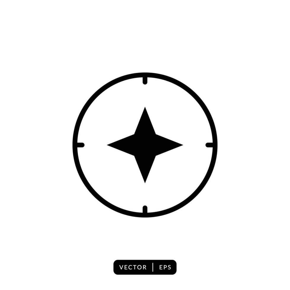 Compass Icon Vector - Sign or Symbol