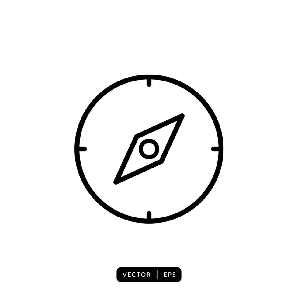 Compass Icon Vector - Sign or Symbol