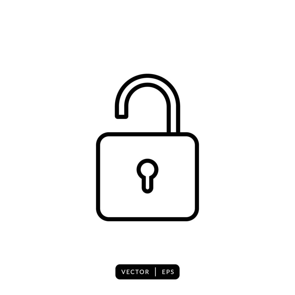 Padlock Icon Vector - Sign or Symbol
