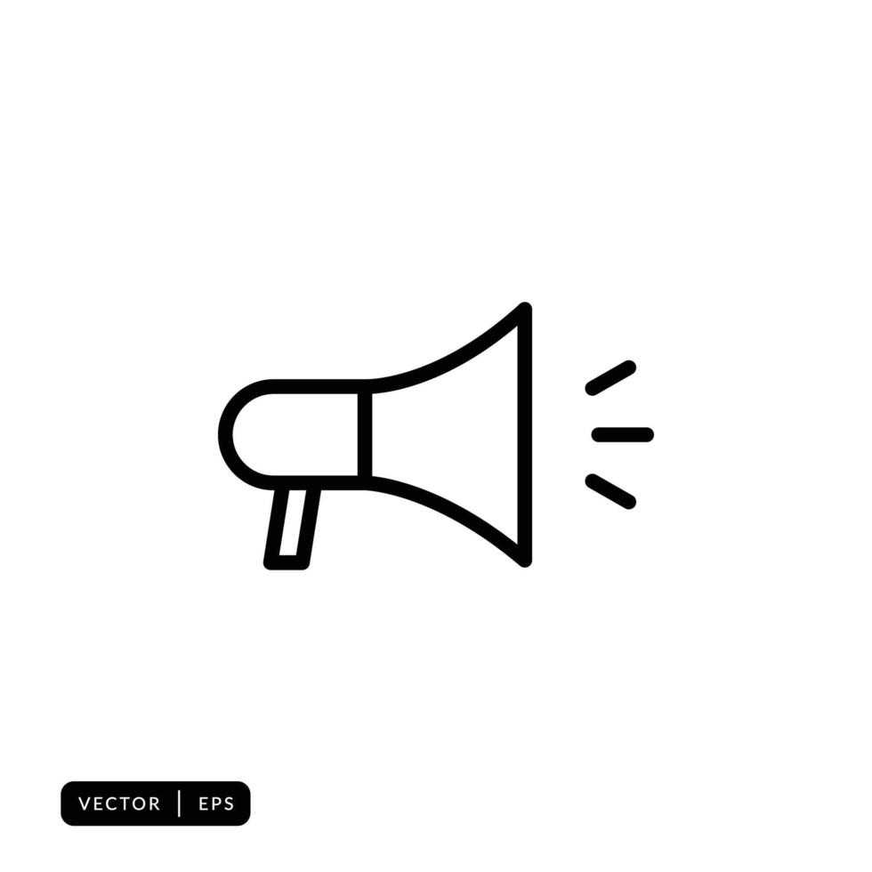 Megaphone Icon Vector - Sign or Symbol
