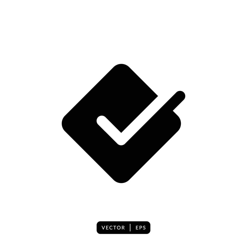 vector de icono de marca de verificación - signo o símbolo