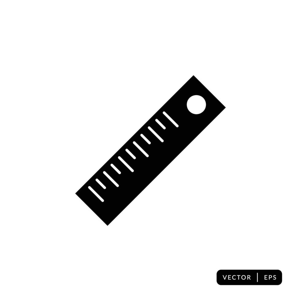 Ruler Icon Vector - Symbol or Sign