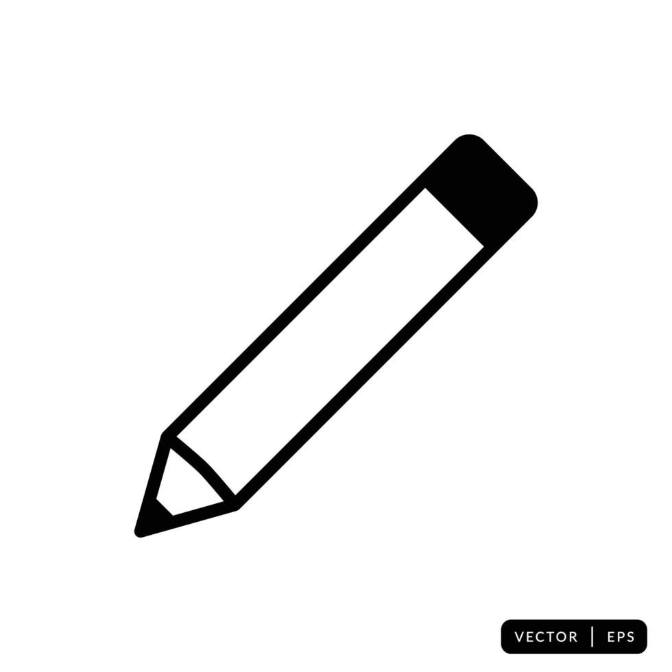 Pencil Icon Vector - Sign or Symbol