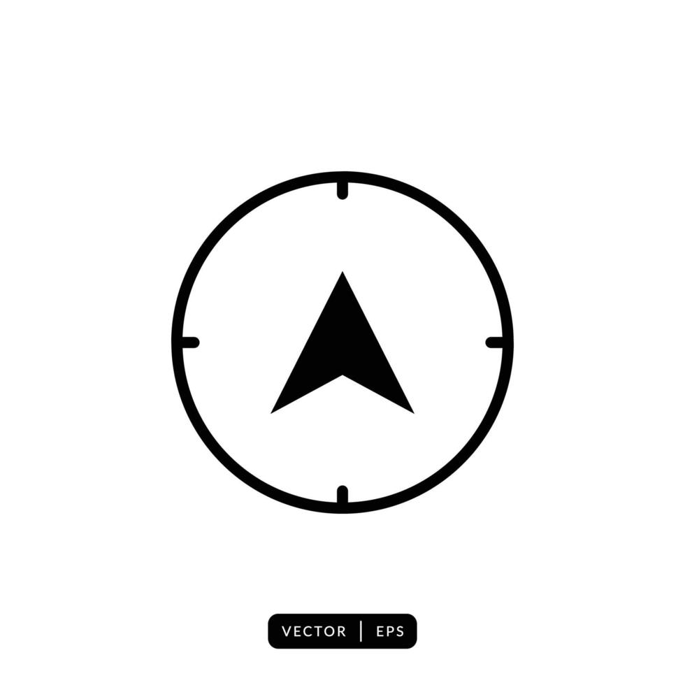 vector de icono de brújula - signo o símbolo
