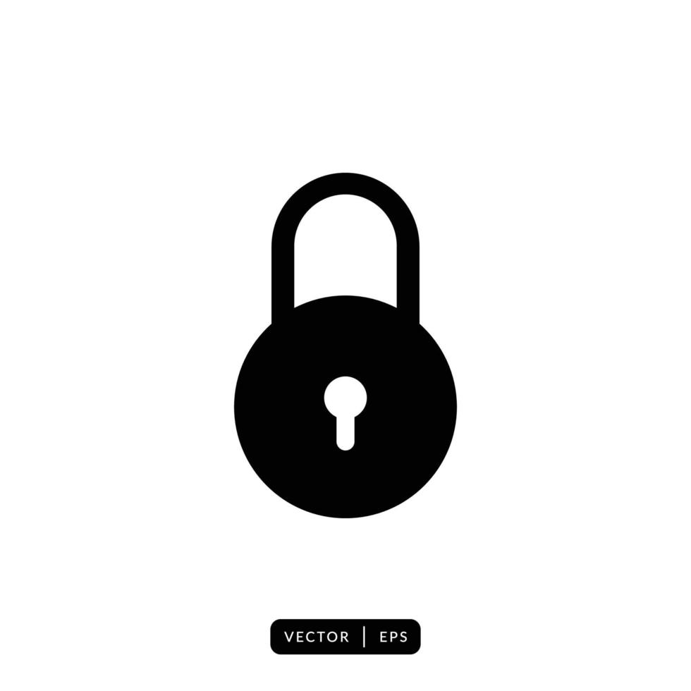 Padlock Icon Vector - Sign or Symbol