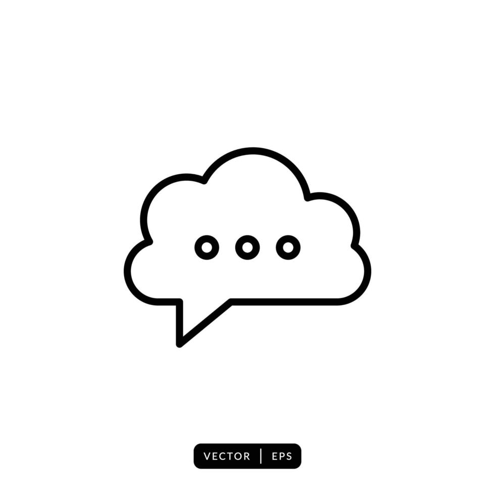 Bubble Speech Icon Vector - Sign or Symbol