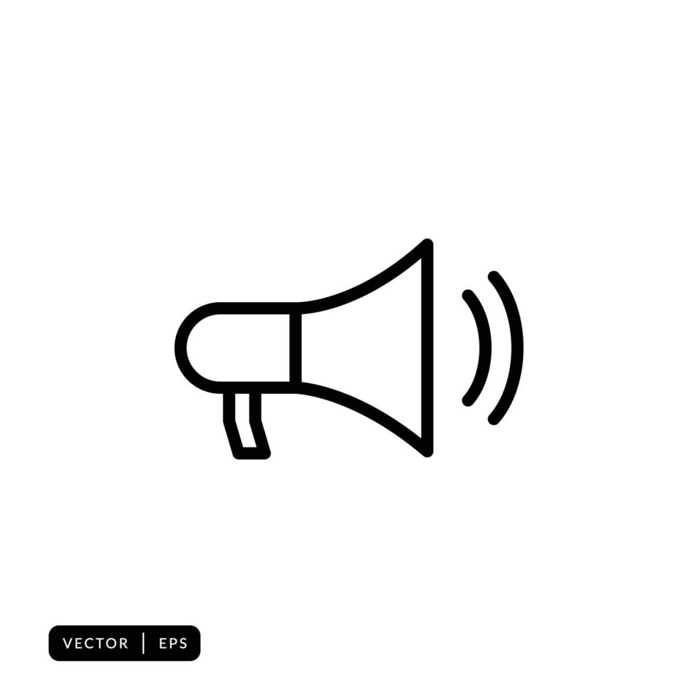 Megaphone Icon Vector - Sign or Symbol