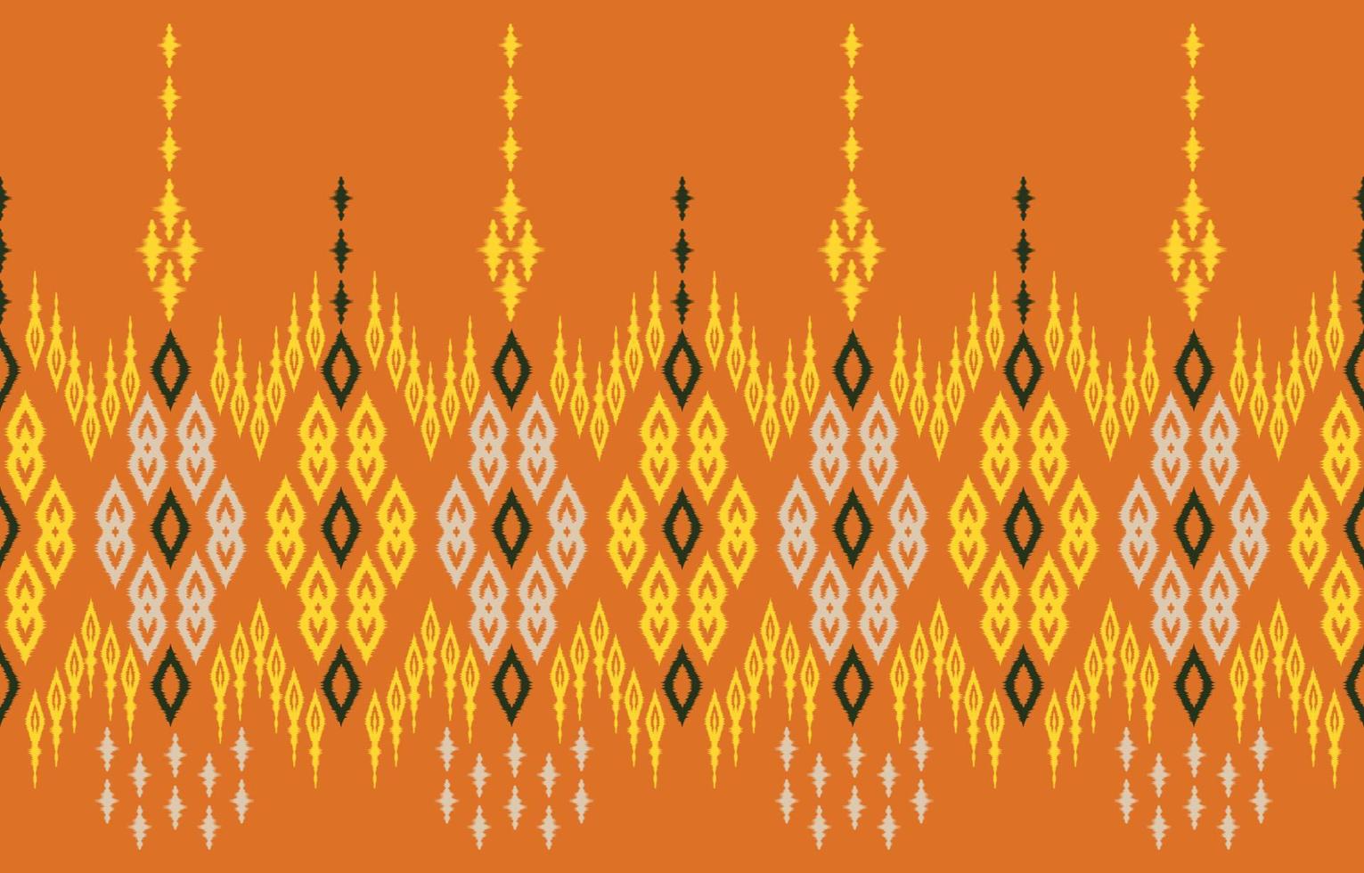 Beautiful Ethnic abstract ikat art. Seamless pattern in tribal, folk embroidery, and Mexican style. Aztec geometric art ornament print.Design for carpet, wallpaper, clothing, fabric, cover, textile vector