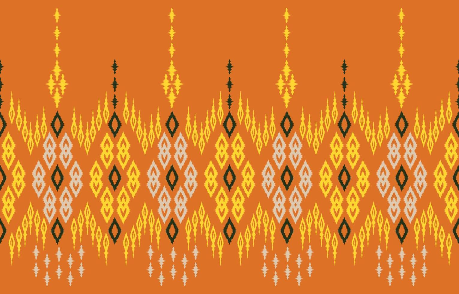 Beautiful Ethnic abstract ikat art. Seamless pattern in tribal, folk embroidery, and Mexican style. Aztec geometric art ornament print.Design for carpet, wallpaper, clothing, fabric, cover, textile vector