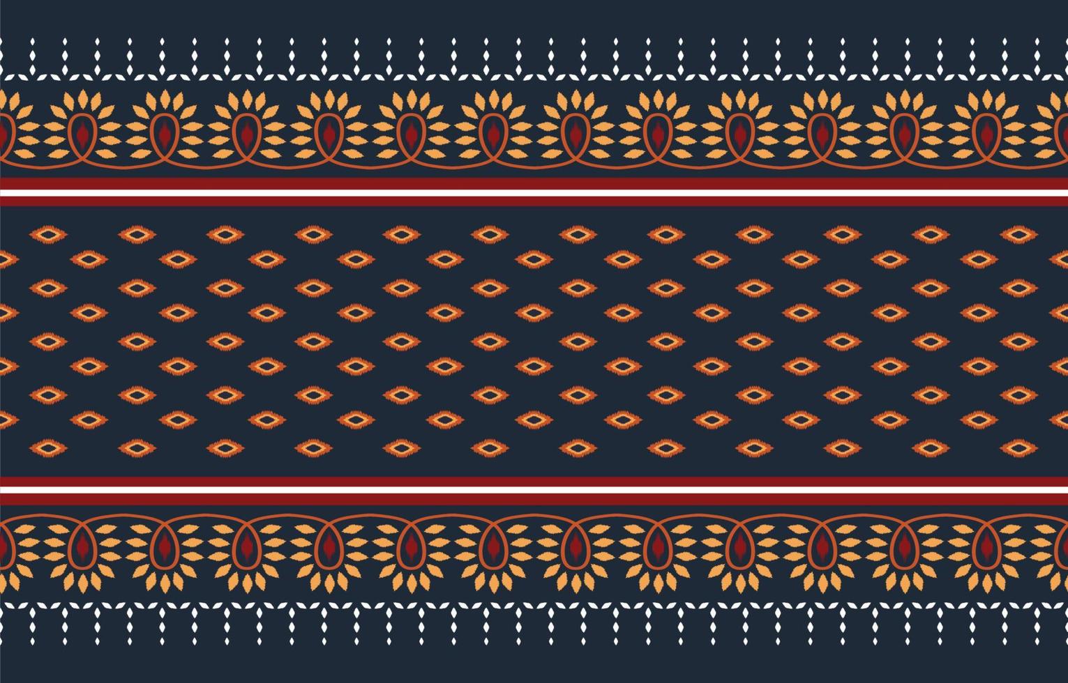 Beautiful Ethnic abstract ikat art. Seamless pattern in tribal, folk embroidery, and Mexican style. Aztec geometric art ornament print.Design for carpet, wallpaper, clothing, fabric, cover, textile vector