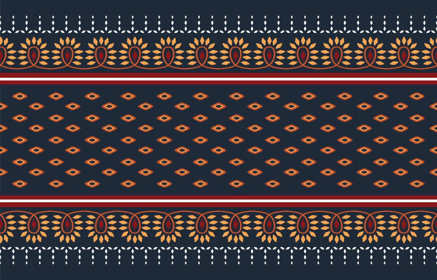 Beautiful Ethnic abstract ikat art. Seamless pattern in tribal, folk embroidery, and Mexican style. Aztec geometric art ornament print.Design for carpet, wallpaper, clothing, fabric, cover, textile vector