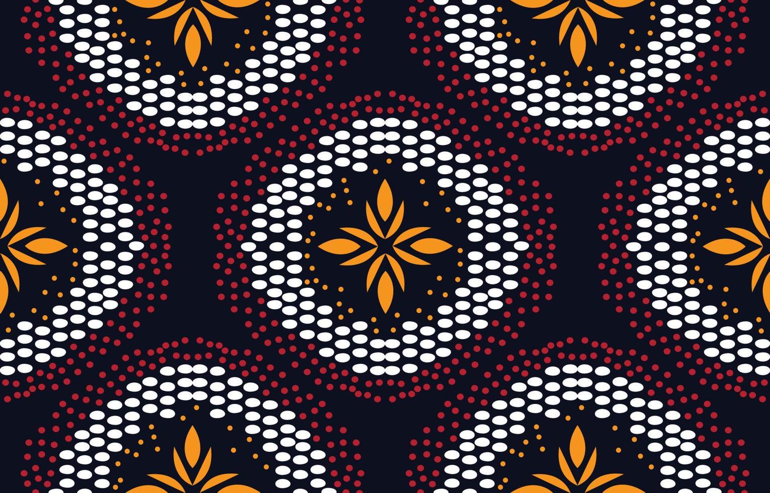 tejido abstracto étnico. patrón sin costuras en vector de motivos florales de kitenge de impresión de cera tribal y africana. adorno de arte geométrico azteca.diseño para alfombra, papel tapiz, ropa, envoltura, tela, cubierta, vestido