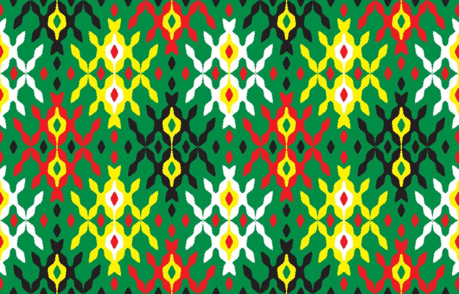 Ethnic abstract ikat art. Seamless pattern in tribal, folk embroidery, and Mexican style. Aztec geometric art ornament print.Design for carpet, wallpaper, clothing, wrapping, fabric, cover, textile vector