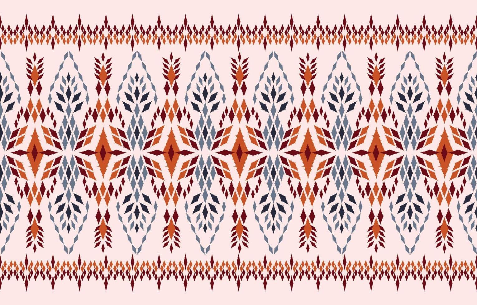 Beautiful Ethnic abstract ikat art. Seamless pattern chevron in tribal, folk embroidery rhombus, and Mexican style. Aztec geometric art ornament print. Design for carpet, wallpaper, wrapping vector