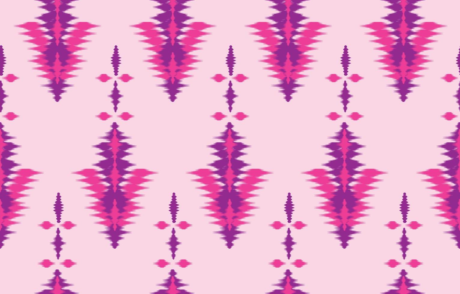 Beautiful Ethnic abstract ikat art. Seamless Kasuri pattern in tribal, folk embroidery, floral geometric art ornament print. Design for carpet, wallpaper, clothing, wrapping, fabric, cover. vector