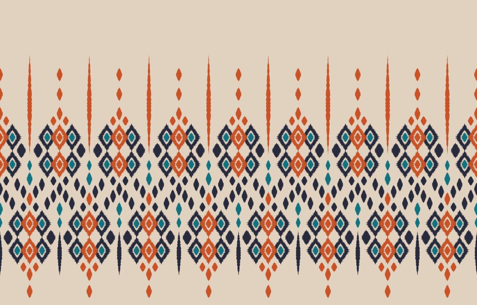 Beautiful Ethnic abstract ikat art. Seamless pattern chevron in tribal, folk embroidery rhombus, and Mexican style. Aztec geometric art ornament print. Design for carpet, wallpaper, wrapping. vector