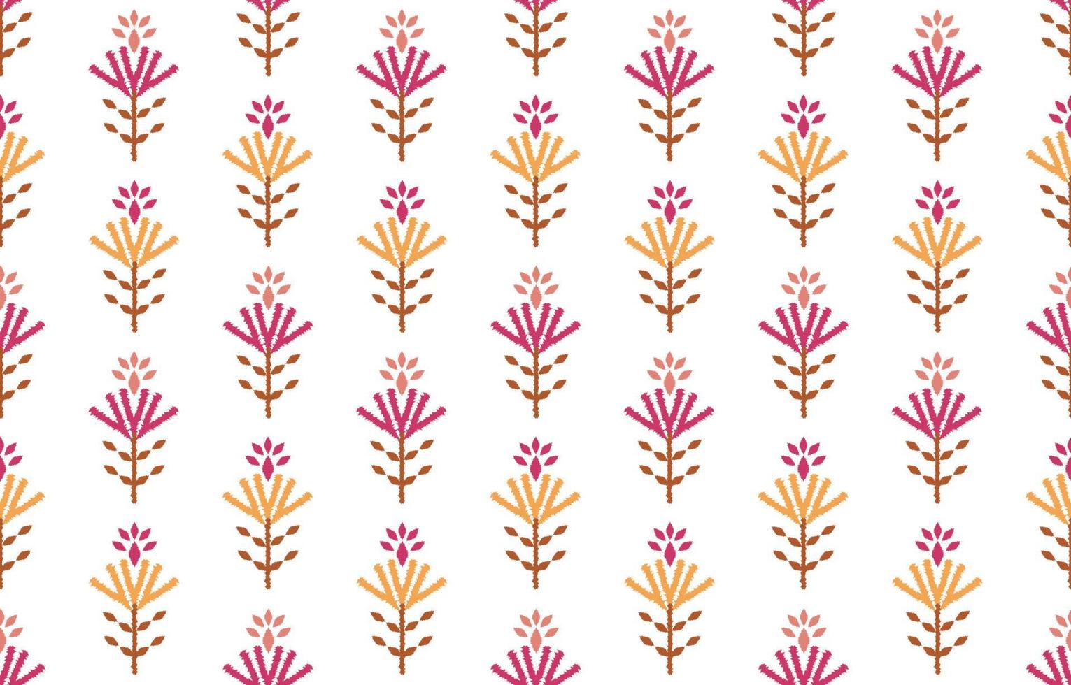 hermoso arte abstracto étnico ikat. patrón de kasuri sin costuras en bordado tribal, popular, estampado de adorno de arte geométrico floral. diseño para moqueta, papel pintado, ropa, envoltura, tela, cubierta. vector