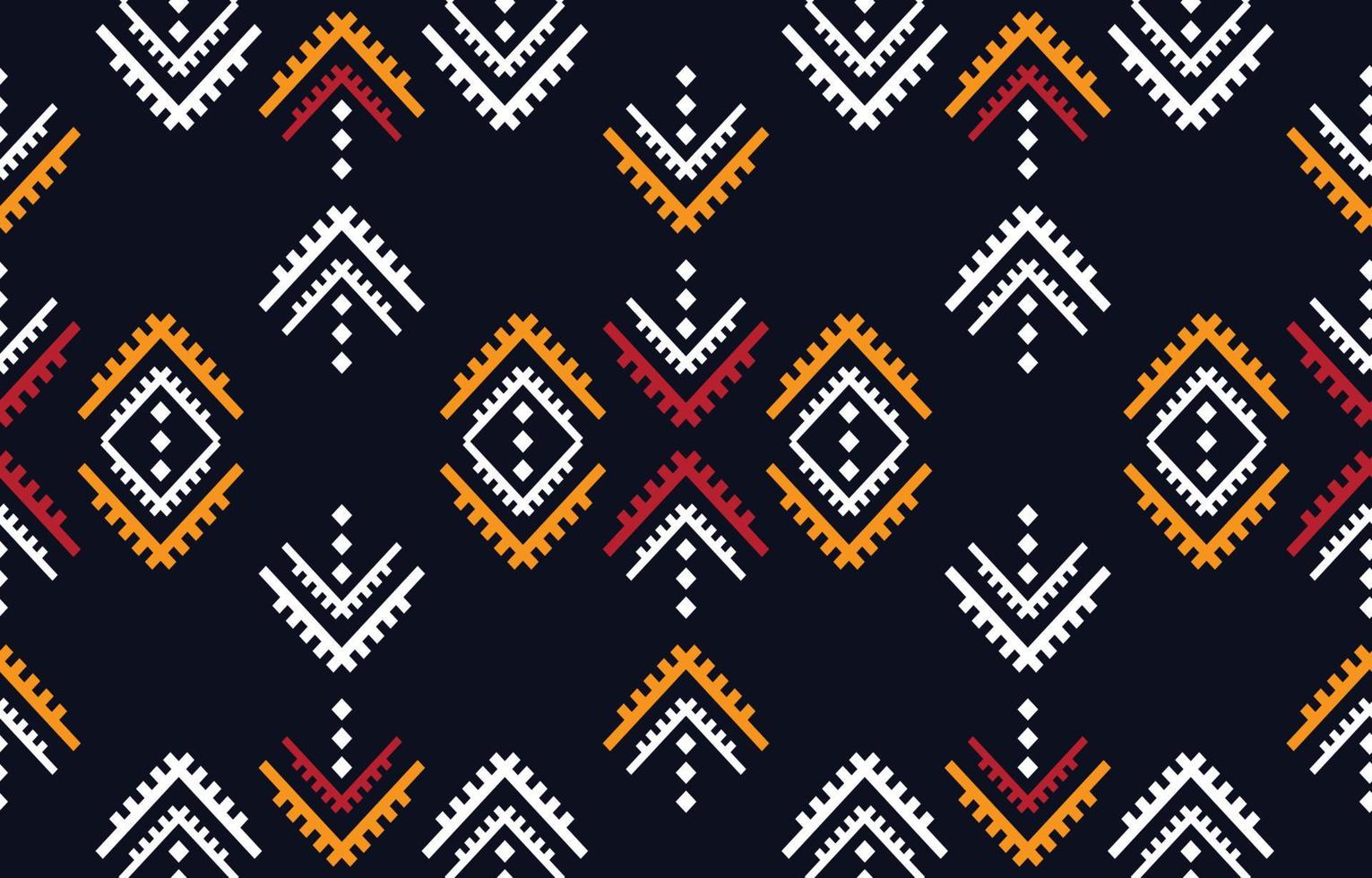 Ethnic abstract fabric. Seamless pattern in tribal, African wax print kitenge floral motifs vector. Aztec geometric art ornament.Design for carpet, wallpaper, clothing, wrapping, fabric, cover, dress vector