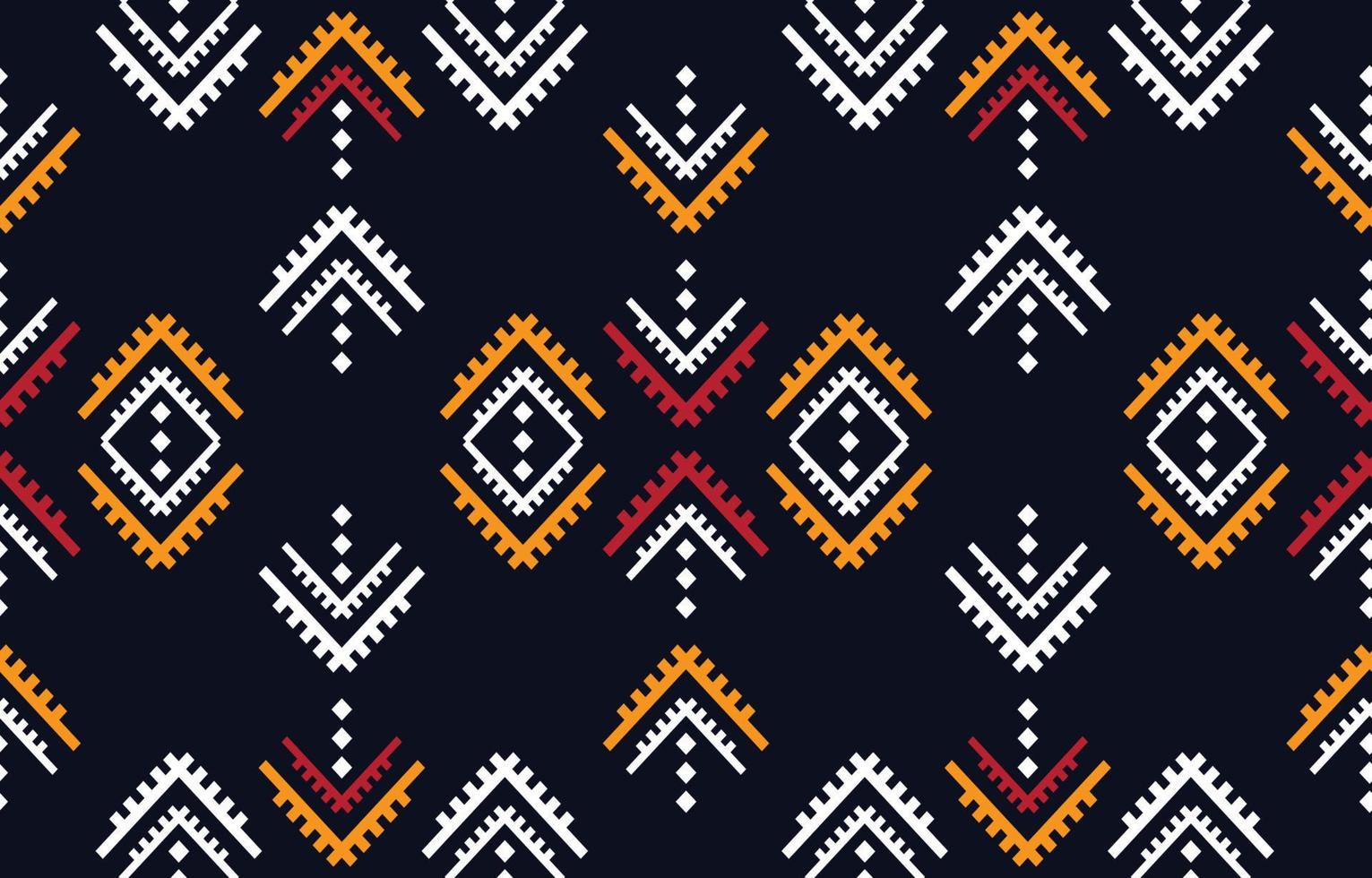 Ethnic abstract fabric. Seamless pattern in tribal, African wax print kitenge floral motifs vector. Aztec geometric art ornament.Design for carpet, wallpaper, clothing, wrapping, fabric, cover, dress vector