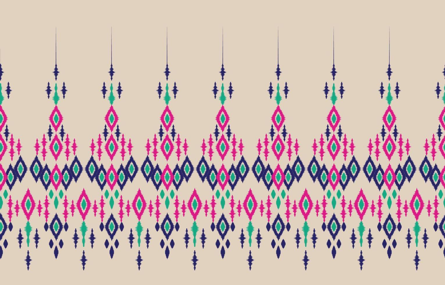 Beautiful Ethnic abstract ikat art. Seamless pattern chevron in tribal, folk embroidery rhombus, and Mexican style. Aztec geometric art ornament print. Design for carpet, wallpaper, wrapping. vector