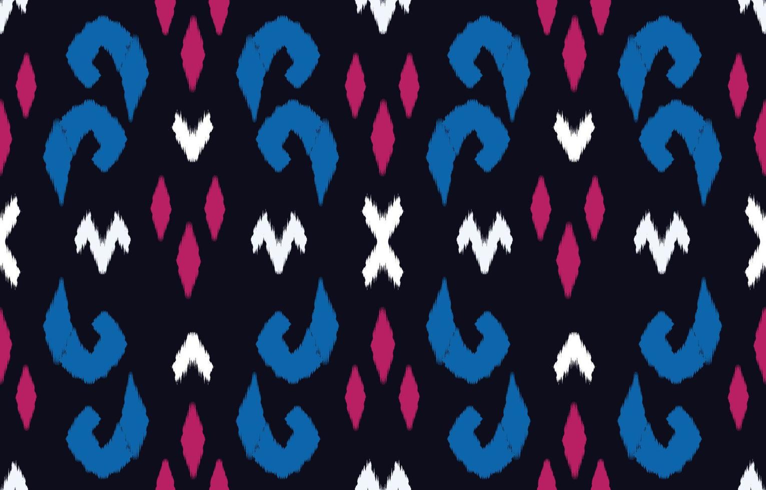 hermoso arte abstracto étnico ikat. patrón impecable en estilo tribal, bordado folclórico y mexicano. estampado de adornos de arte geométrico azteca.diseño para alfombras, papel pintado, ropa, tela, cubierta, textil vector